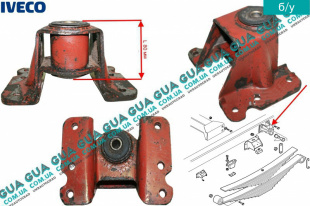 Кронштейн задний крепления рессоры ( спарка )   