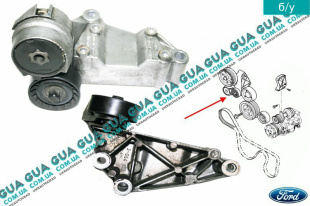 Кронштейн крепления насоса гидроусилителя руля ( ГУРа ) ( натяжной механизм ремня генератора )   
