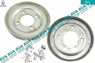 Шкив коленвала 4 ручейка ( Шкив коленчатого вала )   