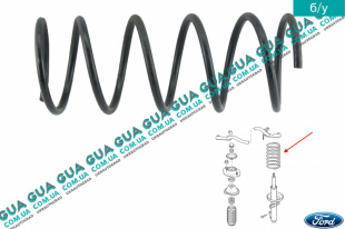 Пружина передняя D11.75 мм Ford / ФОРД ESCORT 1992-1995 / ЭСКОРТ 92-95 1.3 (1299 куб. см.)