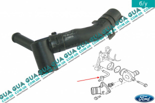Патрубок / шланг системы охлаждения ( трубка от термостата к вакуумному насосу )   