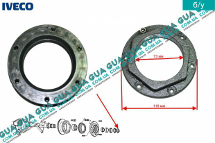 Гайка ступицы заднего моста   