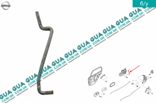 Тяга замка задней левой двери  Nissan / НИССАН ALMERA N16 / АЛЬМЭРА Н16 2.2 DCI ( 2184 куб.см.)