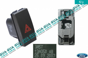 Кнопка аварийной сигнализации Ford / ФОРД TRANSIT 2006- / ТРАНЗИТ 06- 2.3 V16 (2295 куб.см.)