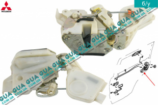 Замок двери задней левой электрический Mitsubishi / МИТСУБИСИ PAJERO IV 2006- / ПАДЖЕРО 4 06- 3.2DI-D (3200 куб.см.)