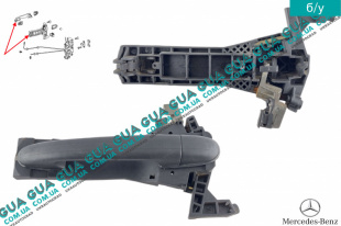 Ручка задней правой двери наружная w168   