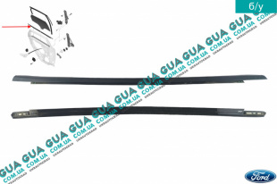 Уплотнитель / накладка внешний стекла задней левой двери ( седан )   