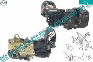 Замок передней правой двери электрический Mazda / МАЗДА 323 F 1998-2004 1.5 16V (1498 куб.см. )