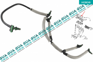 Трубка топливная обратки ( возвратка )  шланг форсунок Ford / ФОРД C-MAX 2003-2007 / ФОКУС С-МАКС 2.0TDCI  (1997 куб. см.)
