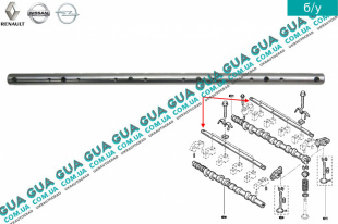Ось коромысел клапанов / рокеров / толкателей   