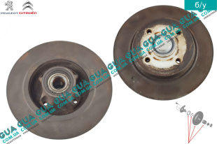 Ступица ( тормозной диск ) колеса задняя левая / правая  в сборе под АБС ( ABS ) D268   