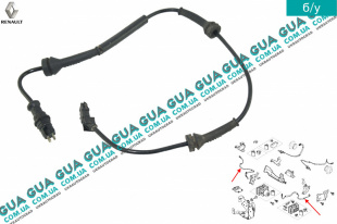 Датчик ABS / АБС передний  Renault / РЕНО LAGUNA II / ЛАГУНА 2 2.2DCI (2188 куб.см.),