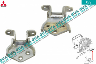 Петля верхняя / нижняя задней двери ( крышки багажника ) 1 шт. Mitsubishi / МИТСУБИСИ PAJERO III 2000-2006 / ПАДЖЕРО 3 00-06 3.5 (3497 куб.см.)