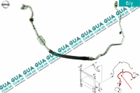 Трубка / патрубок кондиционера от компрессора к испарителю ( шланг ) Nissan / НИССАН ALMERA N16 / АЛЬМЭРА Н16 2.2 DCI ( 2184 куб.см.)