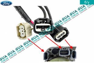 Фишка / разъем электро насоса гидроусилителя руля ( Комплект 3шт ) ( ГУР / гидроусилителя руля) Ford / ФОРД C-MAX 2003-2007 / ФОКУС С-МАКС 2.0TDCI  (1997 куб. см.)