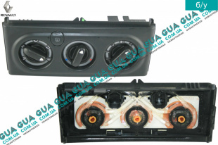 Корпус / передняя панель блока управления печкой Renault / РЕНО LAGUNA I / ЛАГУНА 1 1.9DCI (1870 куб.см.)
