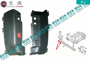 Клык бампера задний левый 2006-2014г ( 180° )   