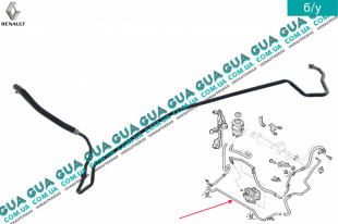 Шланг / патрубок гидроусилителя ( ГУРа трубка низкого давления от рейки к бачку ) Renault / РЕНО LAGUNA II / ЛАГУНА 2 2.2DCI (2188 куб.см.),
