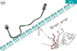 Трубка цилиндра 3 топливной системы ТНВД ( от форсунки к рейке ) Nissan / НИССАН ALMERA N16 / АЛЬМЭРА Н16 2.2 DCI ( 2184 куб.см.)