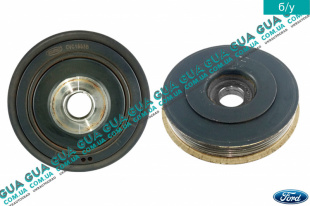 Шкив коленвала демпферный 6 ручейков ( Шкив коленчатого вала ) Volvo / ВОЛЬВО V50 1.6D (1560 куб.см.)