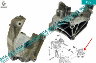 Кронштейн крепления компрессора кондиционера и генератора   