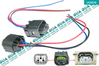 Фишка / разъем з проводами датчика уровня масла поддона / штекер / колодка / конектор провод датчика парктроника / парковки / давления выхлопных  газов / ВГ 3 контакта