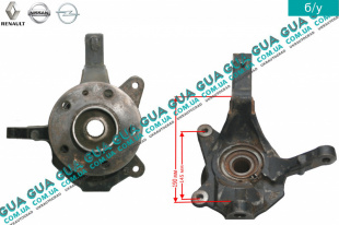 Поворотный кулак / цапфа правая с ступицей под ABS / АБС Z 27 усиленный   