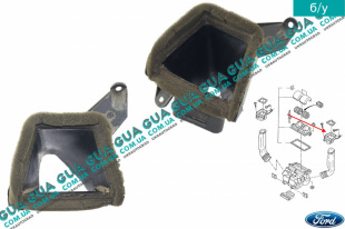 Воздуховод отопителя / печки ( дефлектор ) левый Ford / ФОРД ESCORT 1992-1995 / ЭСКОРТ 92-95 1.3 (1299 куб. см.)