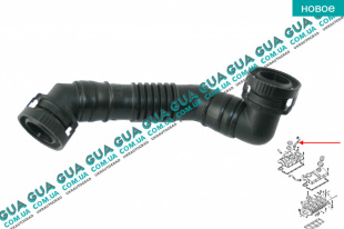 Патрубок вентиляции картерных газов / сапун ( шланг, трубка ) Seat / СЕАТ LEON 2005- 2.0TDI 16V (1968 куб.см.)