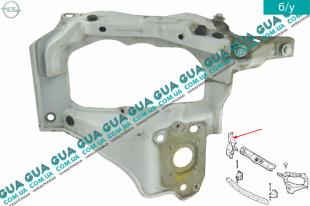 Кронштейн крепления правой фары ( окуляр / панель / рамка ) Opel / ОПЕЛЬ CORSA C 2000-2009 / КОРСА С 00-09 1.7DTI V16 (1686 куб. см.)