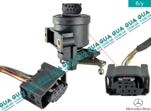Фишка / разъем с проводами датчика положения педали акселератора / газа 6 контакта   