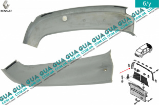  Обшивка задней двери правая ( ляды / крышки багажника )   