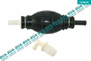 Насос ручной подкачка топлива D8mm/8mm Г-образный (груша)   