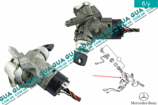 Замок зажигания ( контактная группа / замок вала рулевого колеса )   