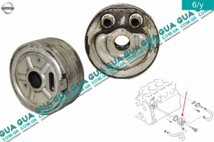 Масляный радиатор ( масляный охладитель / теплообменник ) Nissan / НИССАН ALMERA N16 / АЛЬМЭРА Н16 2.2 DCI ( 2184 куб.см.)