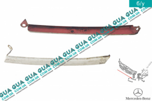 Ресничка ( накладка / вставка ) левой фары нижняя 1 шт.   