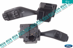 Подрулевой переключатель поворотов / света фар левый ( с бортовым компютером ) Ford / ФОРД C-MAX 2003-2007 / ФОКУС С-МАКС 2.0TDCI  (1997 куб. см.)