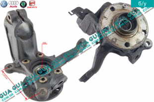 Поворотный кулак / цапфа правая с ступицей под ABS / АБС Z36 Seat / СЕАТ LEON 2005- 1.8TSI (1798 куб.см.)