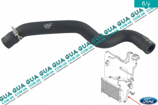 Патрубок радиатора верхний левый / трубка / щланг D32 мм   