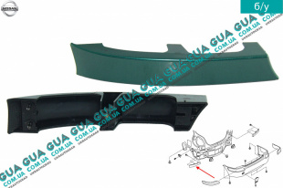 Молдинг / накладка задней левой части кузова ( планка под фонарь ) хетчбек Nissan / НИССАН ALMERA N16 / АЛЬМЭРА Н16 2.2 DCI ( 2184 куб.см.)