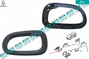 Накладка ручки двери внутренняя задняя правая   