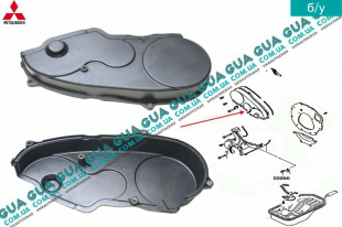 Защита ремня ГРМ ( крышка ремня привода ) Mitsubishi / МИТСУБИСИ PAJERO III 2000-2006 / ПАДЖЕРО 3 00-06 2.5TD 4WD (2477 куб.см.)