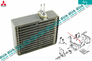 Испаритель кондиционера печки салона  Mitsubishi / МИТСУБИСИ PAJERO III 2000-2006 / ПАДЖЕРО 3 00-06 3.5 (3497 куб.см.)