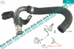 Патрубок / трубка системы охлаждения ( от теплообменника к охладителю ЕГР)   