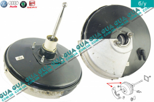 Вакуумный усилитель тормозов Seat / СЕАТ LEON 1999-2006 1.6 16V (1595 куб.см.)