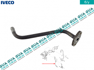 Трубка обратки масла с турбины ( слива масла )   