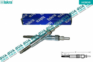 Свеча накала 11V ( накаливания ) Volvo / ВОЛЬВО 850 2.5TDI (2461 куб.см.)