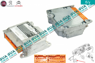 Блок управления подушками безопастности / AirBag модуль Peugeot / ПЕЖО BOXER II 2002-2006 / БОКСЕР 2 02-06 2.8 HDI (2799 куб.см.)