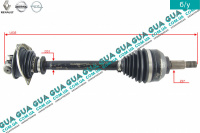 Полуось левая 27 ( привод в зборе с шрусами без АБС / ABS ) до 2007