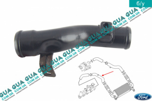 Патрубок интеркулера правый ( с-ма Siemens ) Ford / ФОРД C-MAX 2003-2007 / ФОКУС С-МАКС 1.8DI (1753 куб.см.)